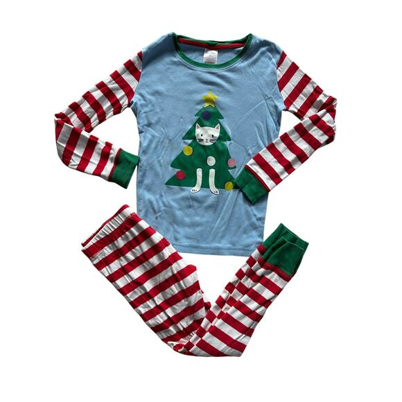 Mini  Boden Christmas tree kitty pajamas - Picture 2 of 5